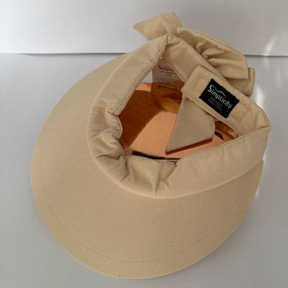 Simplicity Accessories - NWT Simplicity Women's SPF 50+ Protection Wide Brim Beach Sun Visor Hat, Beige